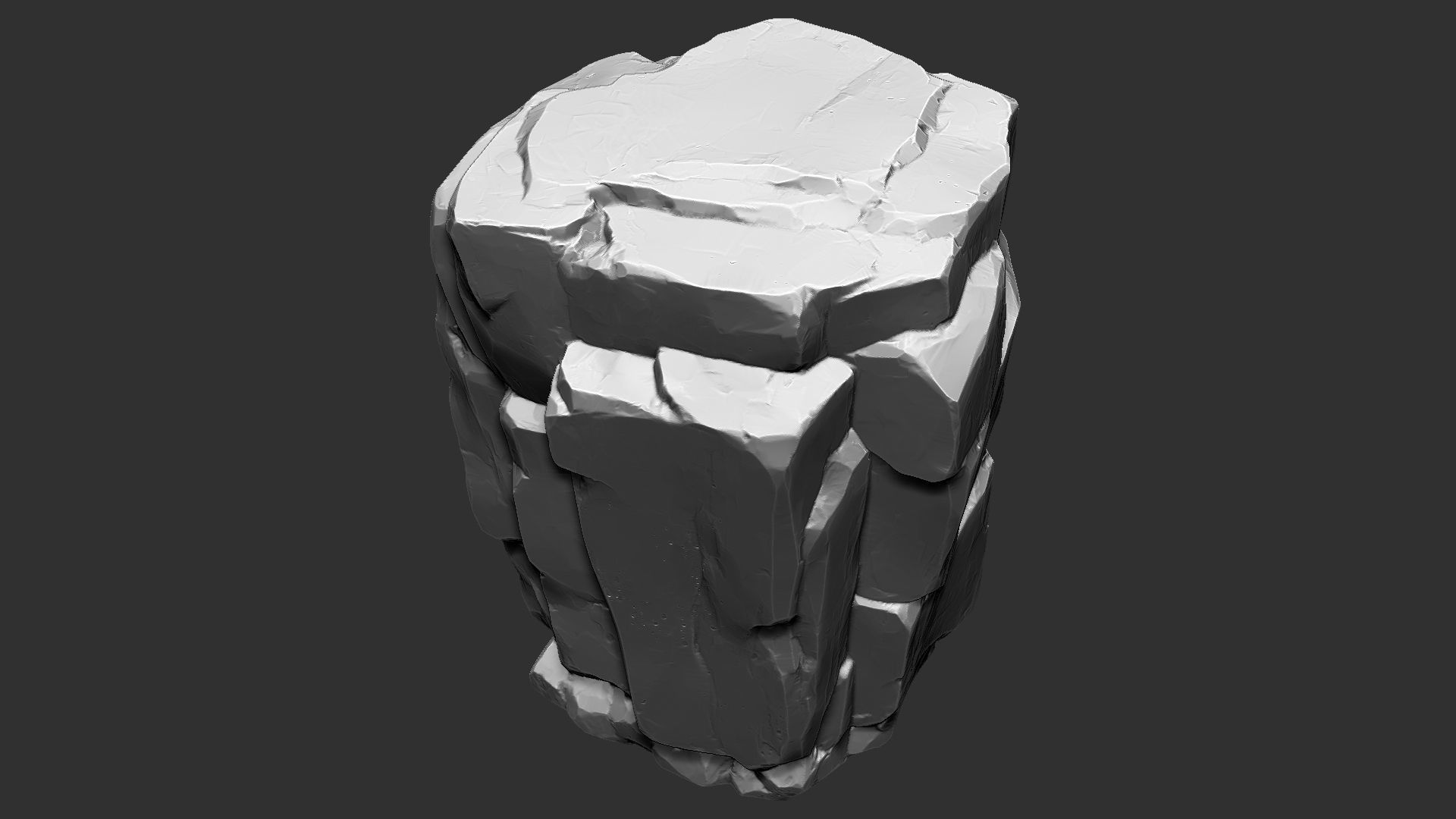 3D Mountain rock Zbrush sculpt 3D model_4