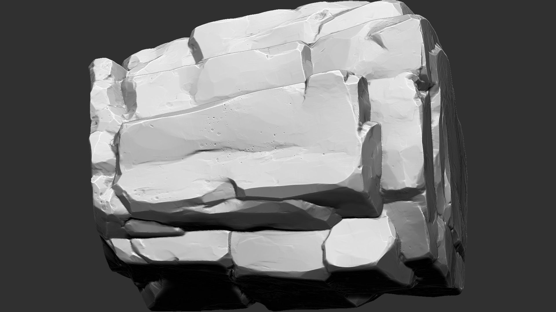 3D Mountain rock Zbrush sculpt 3D model_9
