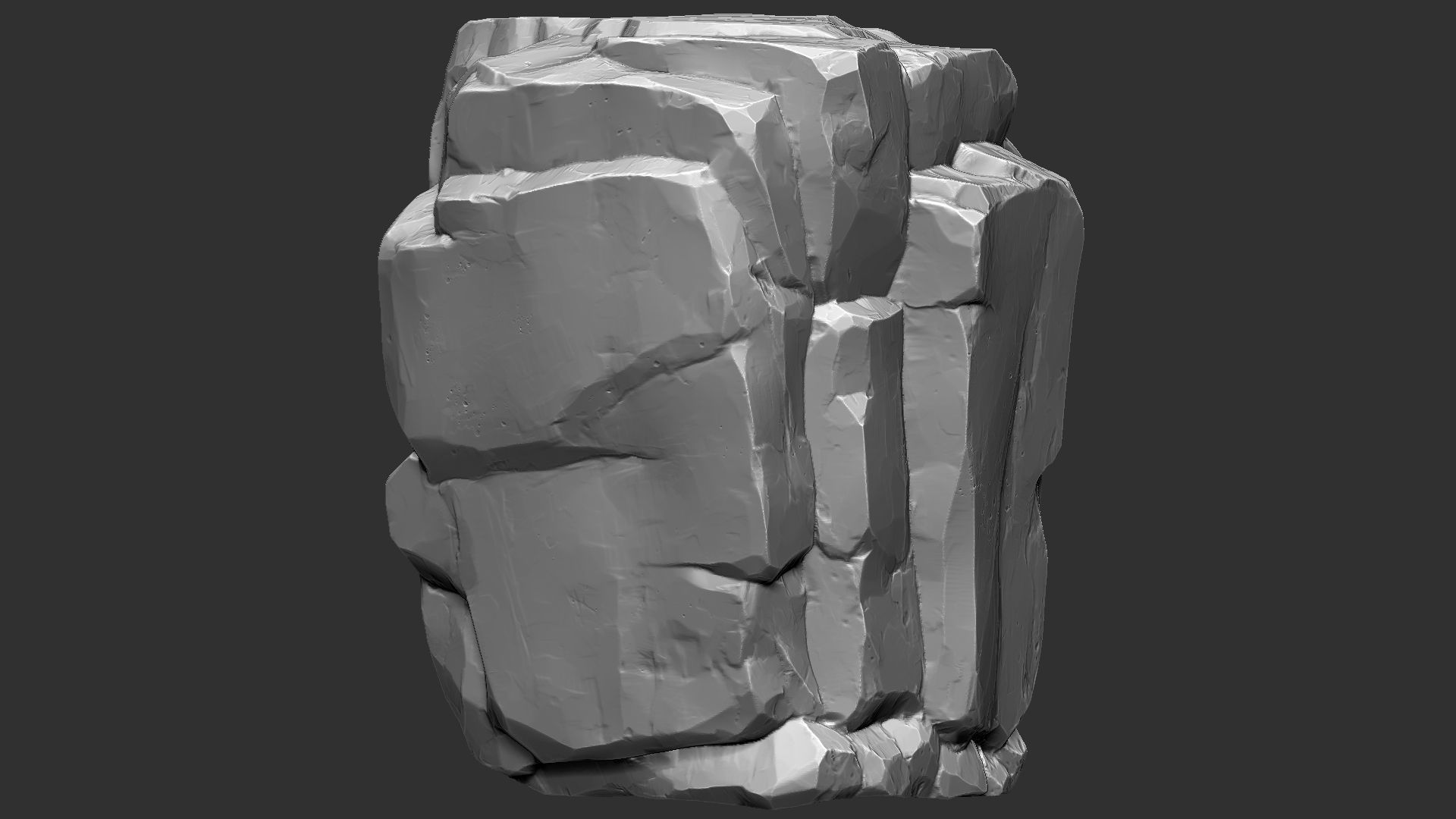 3D Mountain rock Zbrush sculpt 3D model_3