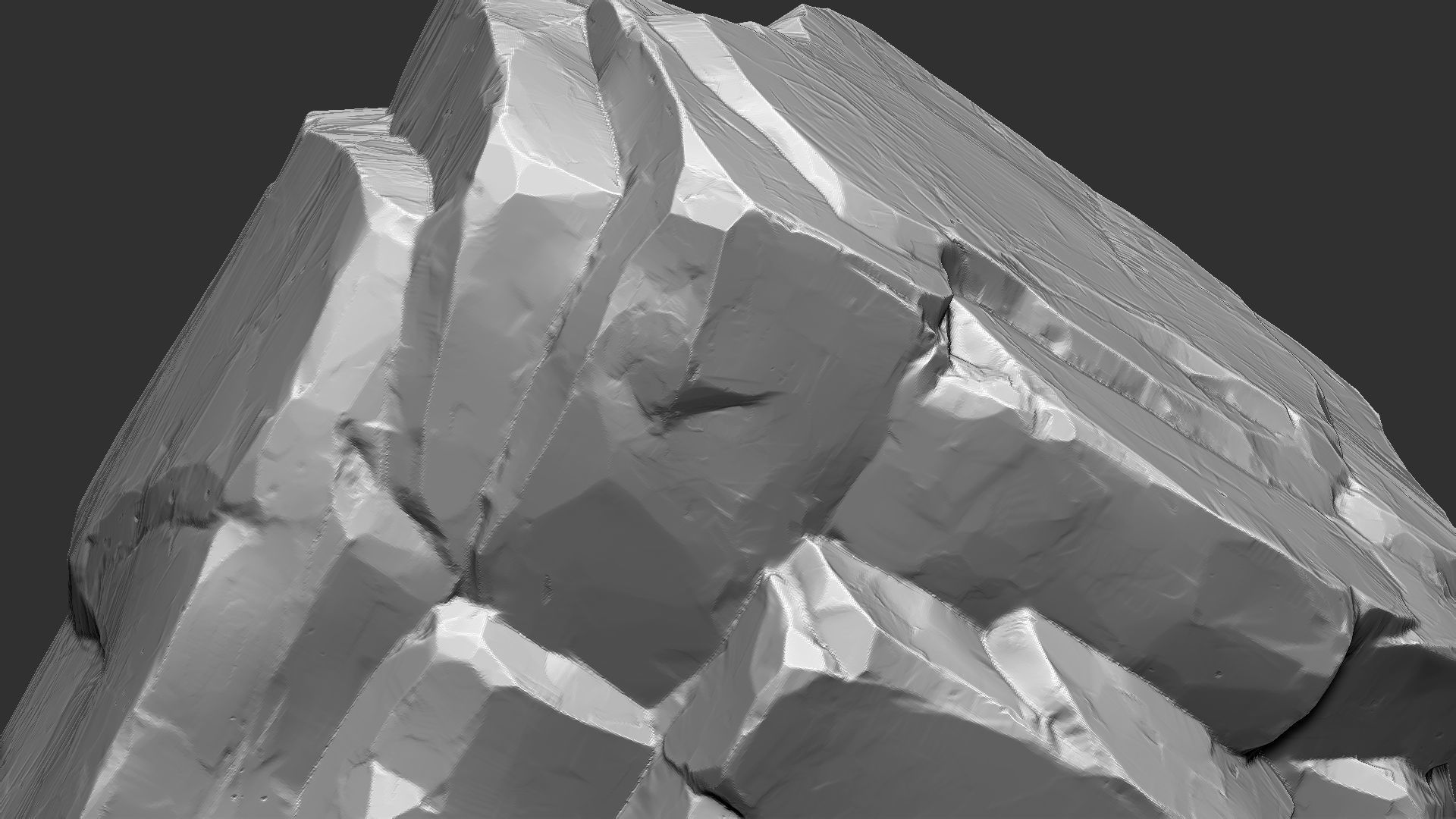 3D Mountain rock Zbrush sculpt 3D model_11