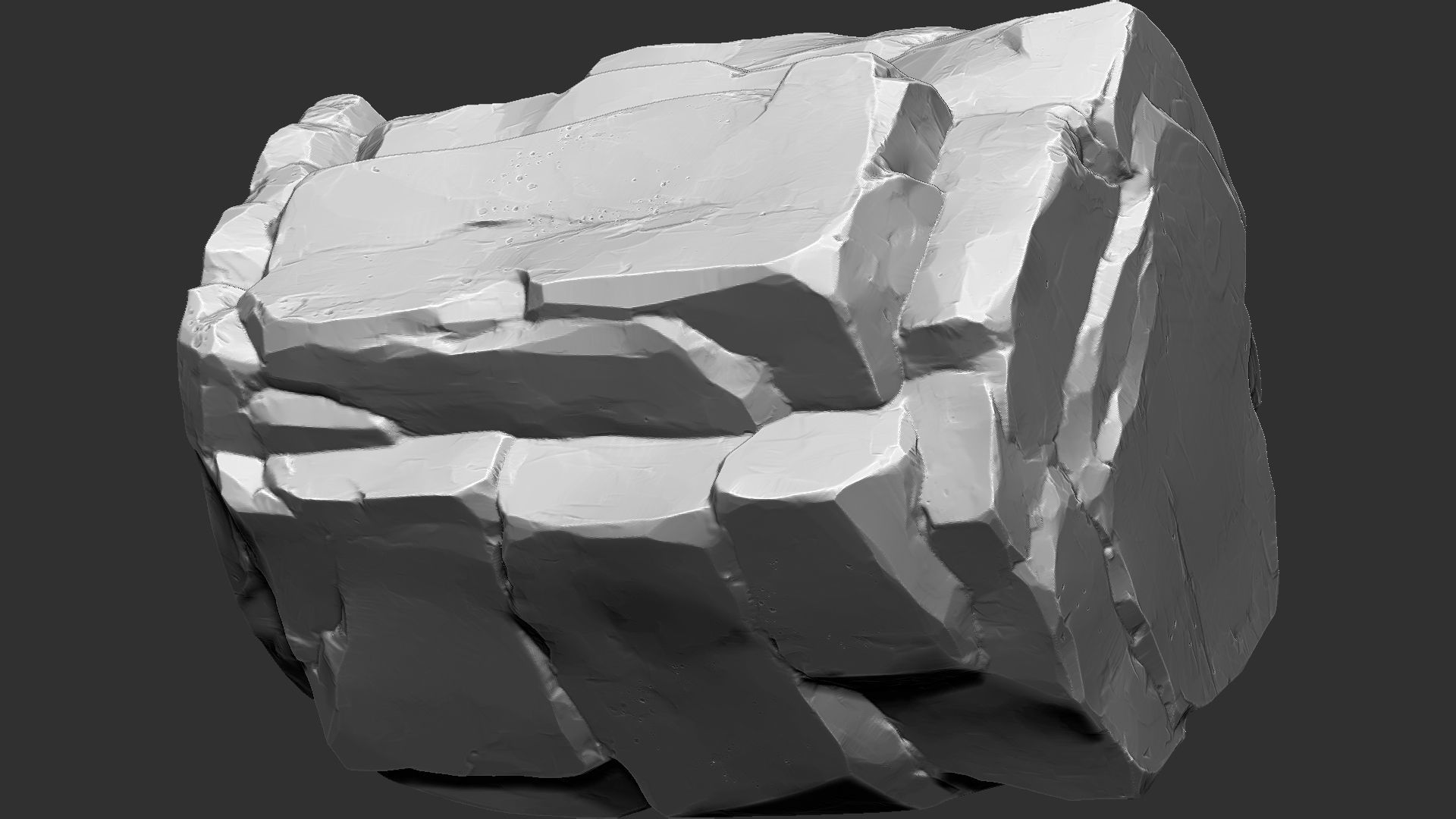 3D Mountain rock Zbrush sculpt 3D model_6
