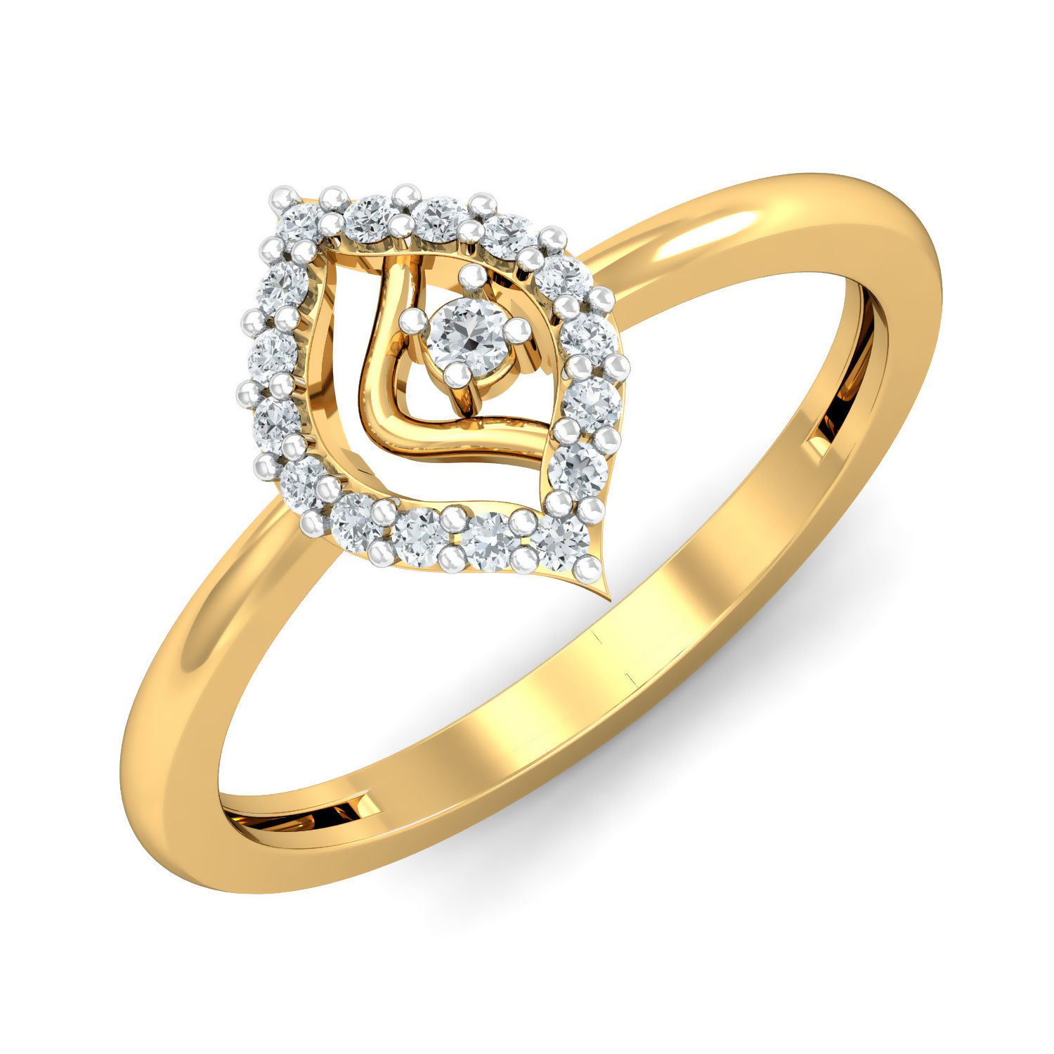 Solitaire Engagement Wedding Diamond Ring 3D print model_1