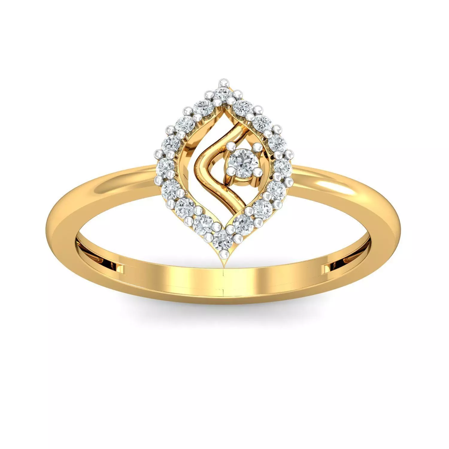 Solitaire Engagement Wedding Diamond Ring 3D print model_0