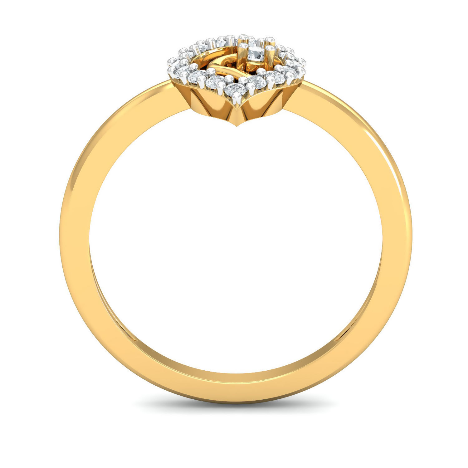 Solitaire Engagement Wedding Diamond Ring 3D print model_2