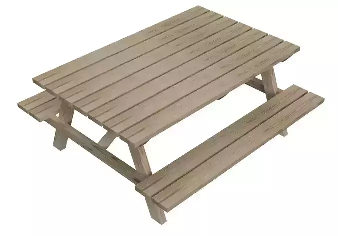 Picnic wooden table