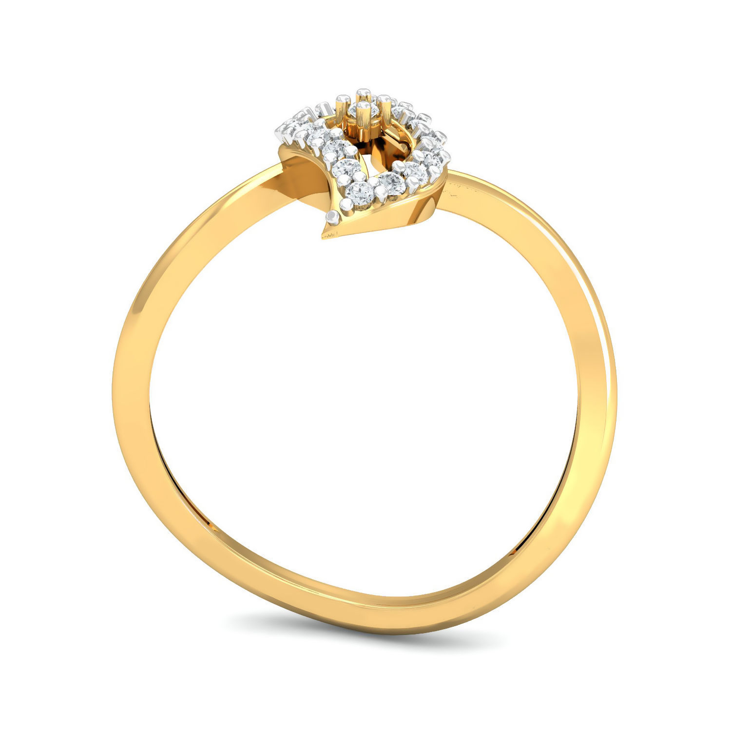 Solitaire Engagement Wedding Ring 3D print model_2