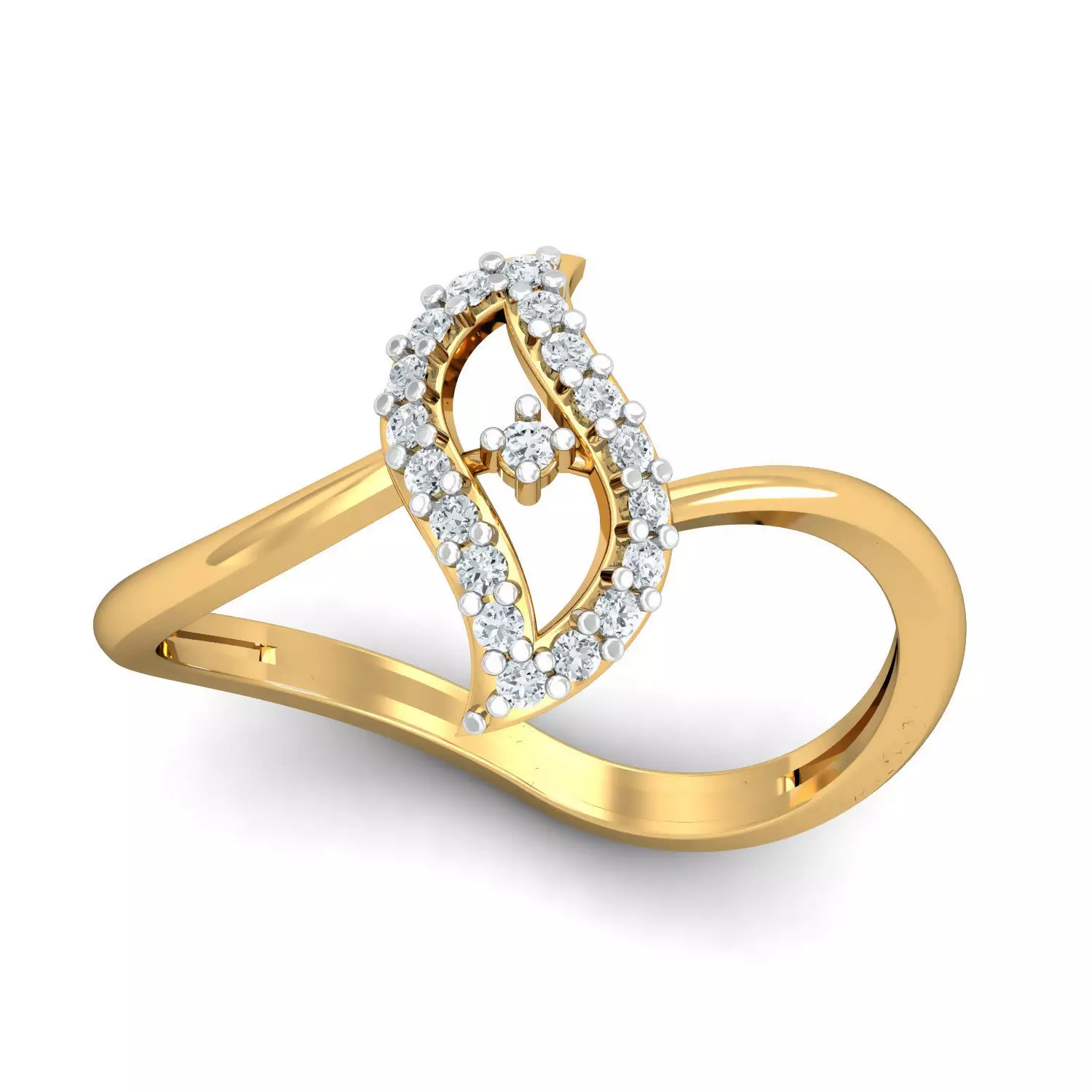 Solitaire Engagement Wedding Ring 3D print model_0