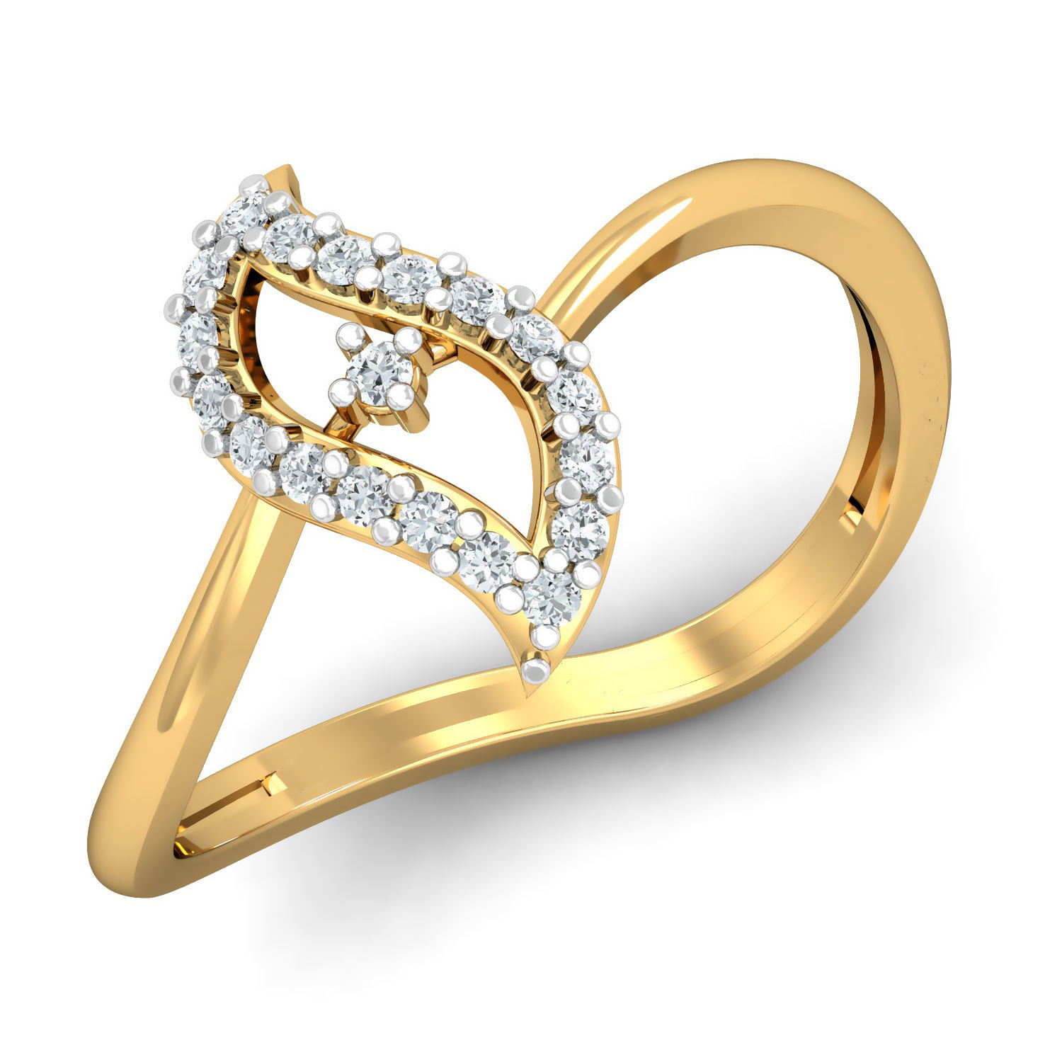 Solitaire Engagement Wedding Ring 3D print model_1