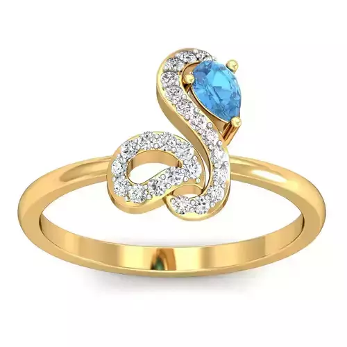 Solitaire Engagement Wedding Pear Stone Ring 3D print model