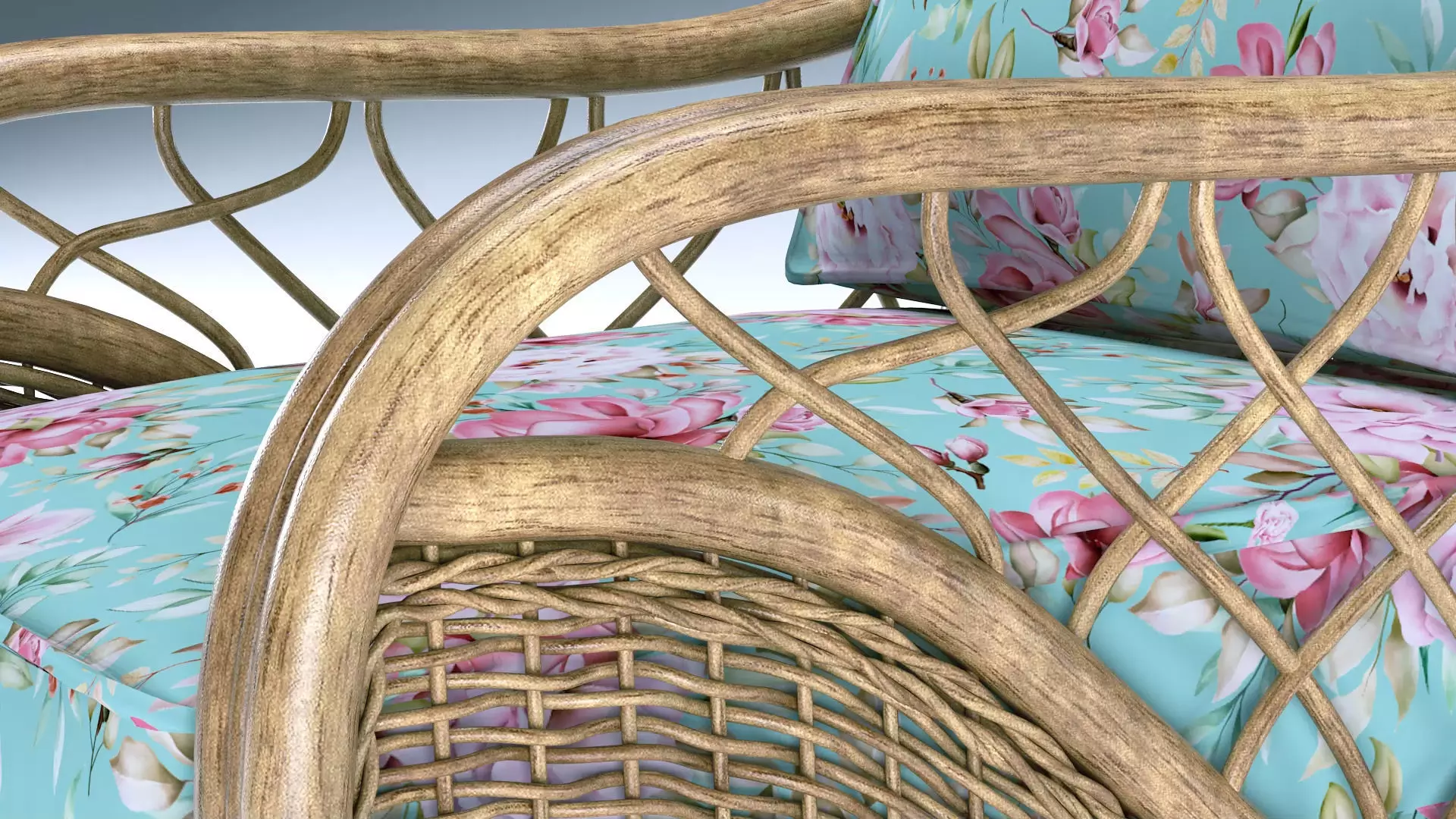 Rattan chair 3D model