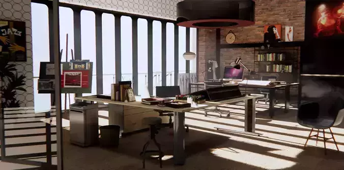 Loft studio interior