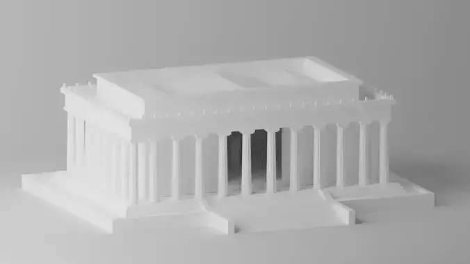 Cartoon Lincoln Memorial Washington DC USA