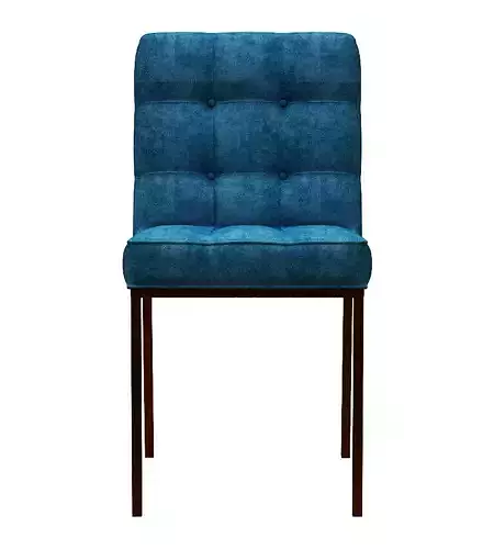 Chair upholstered dining Low-poly 3D model