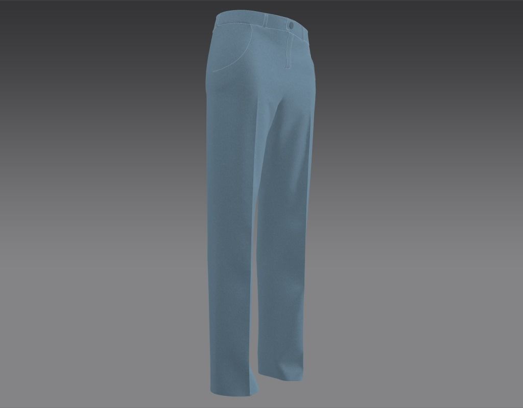 pants-Marvelous Designer 3D model_1