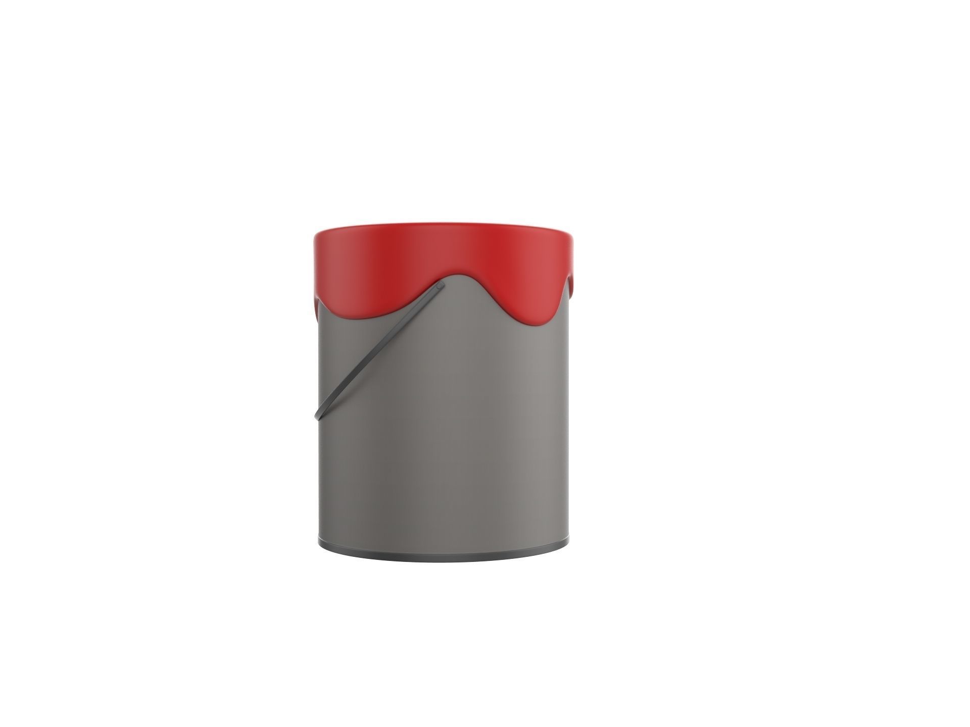 Cartoon Paint Bucket 3D model_3