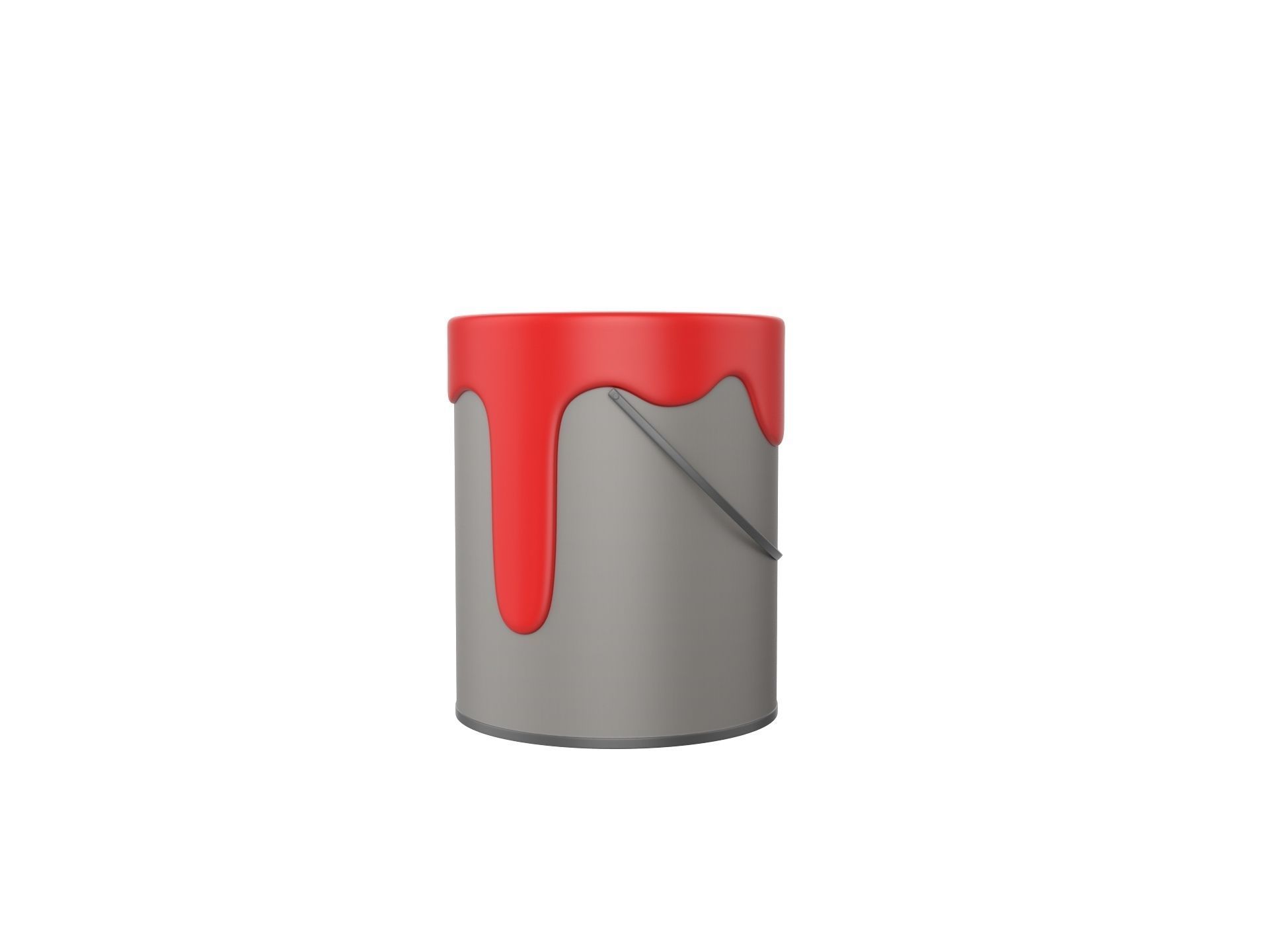 Cartoon Paint Bucket 3D model_7