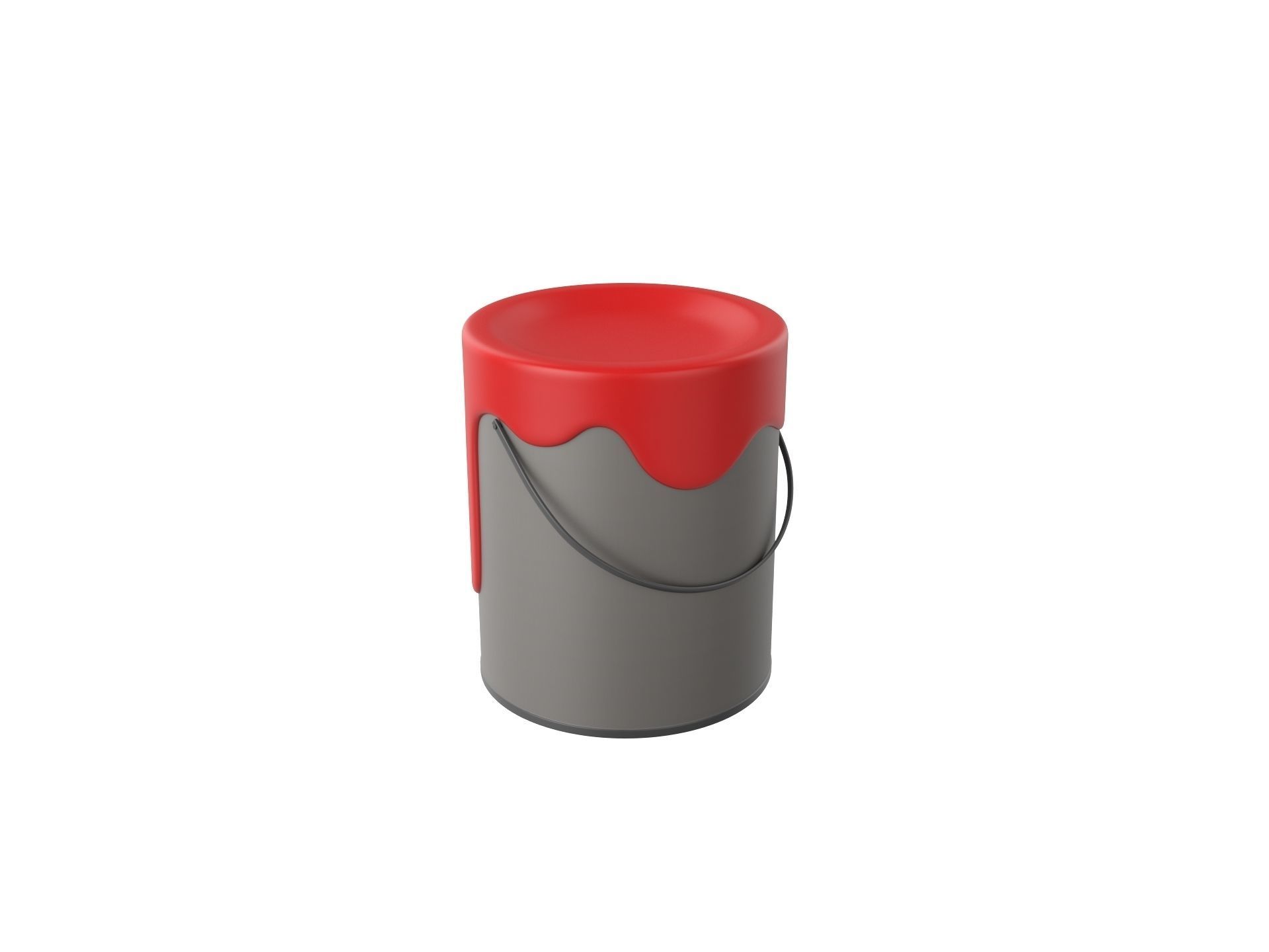 Cartoon Paint Bucket 3D model_6