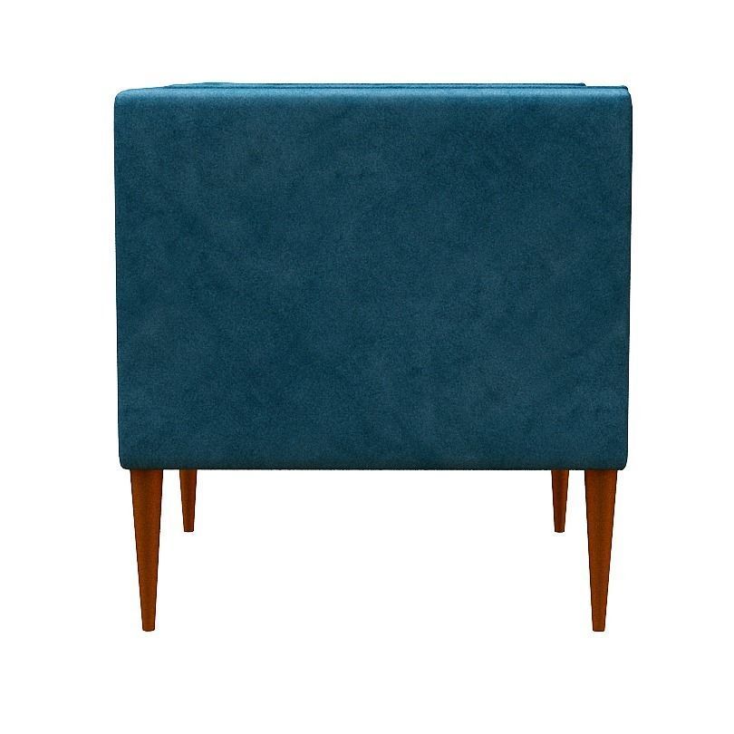 Armchair velvet Low-poly 3D model_3