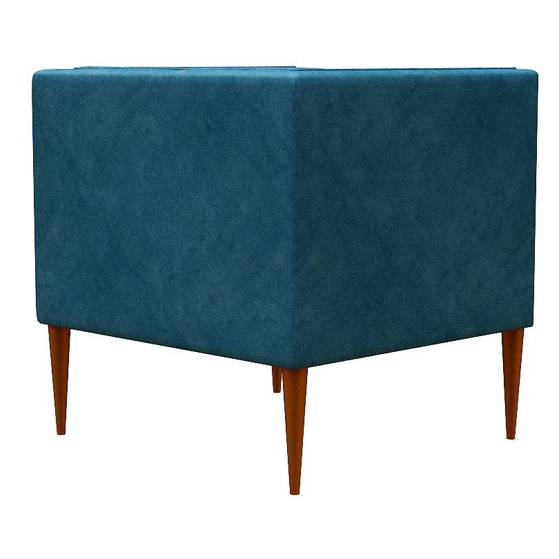 Armchair velvet Low-poly 3D model_4