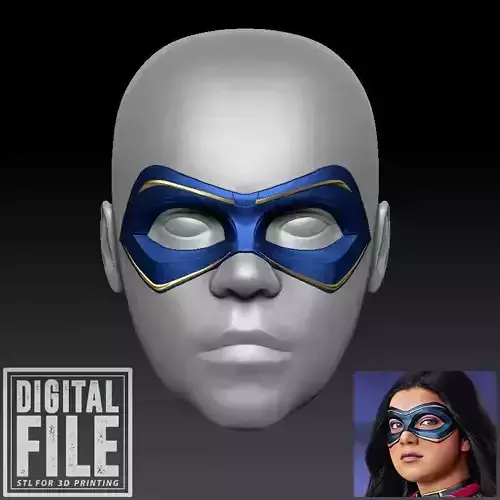 Ms Marvel - Kamala Khan Mask - Fan Made - STL 3D Model 3D print model