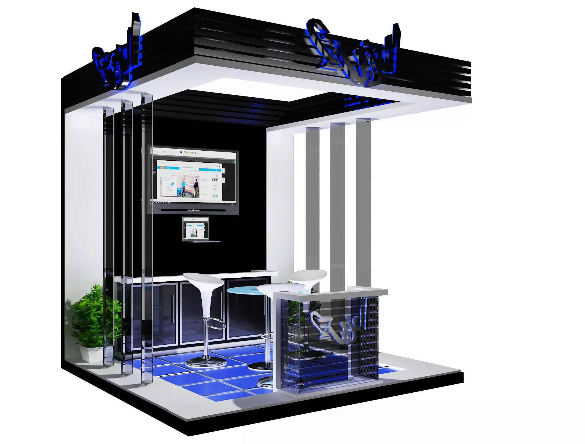 Booth Exhibition Stand a447 3D model_0