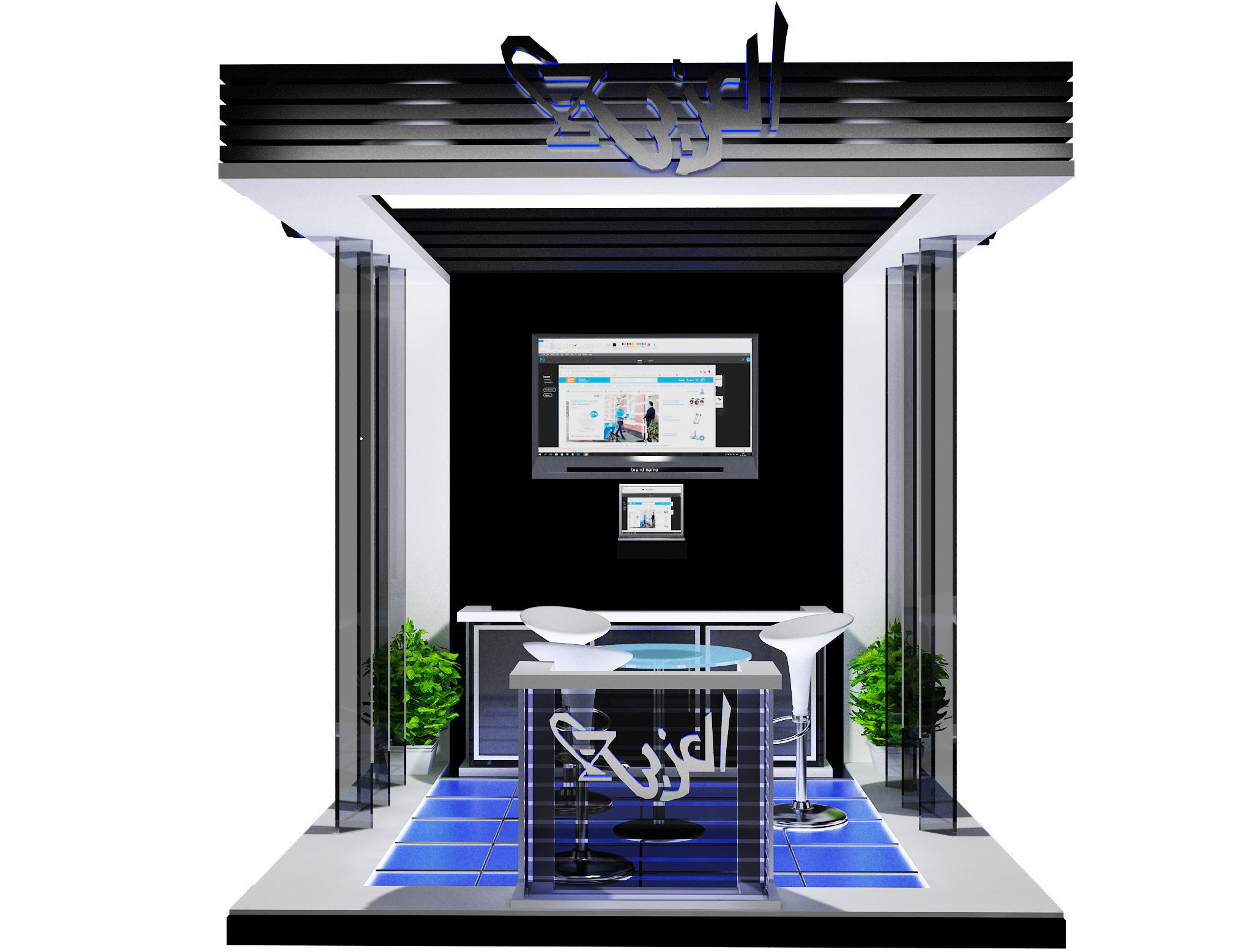 Booth Exhibition Stand a447 3D model_1