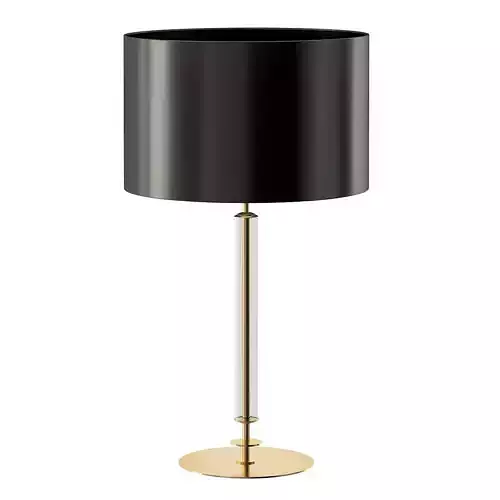 Handcrafted table lamp with shade and gold base