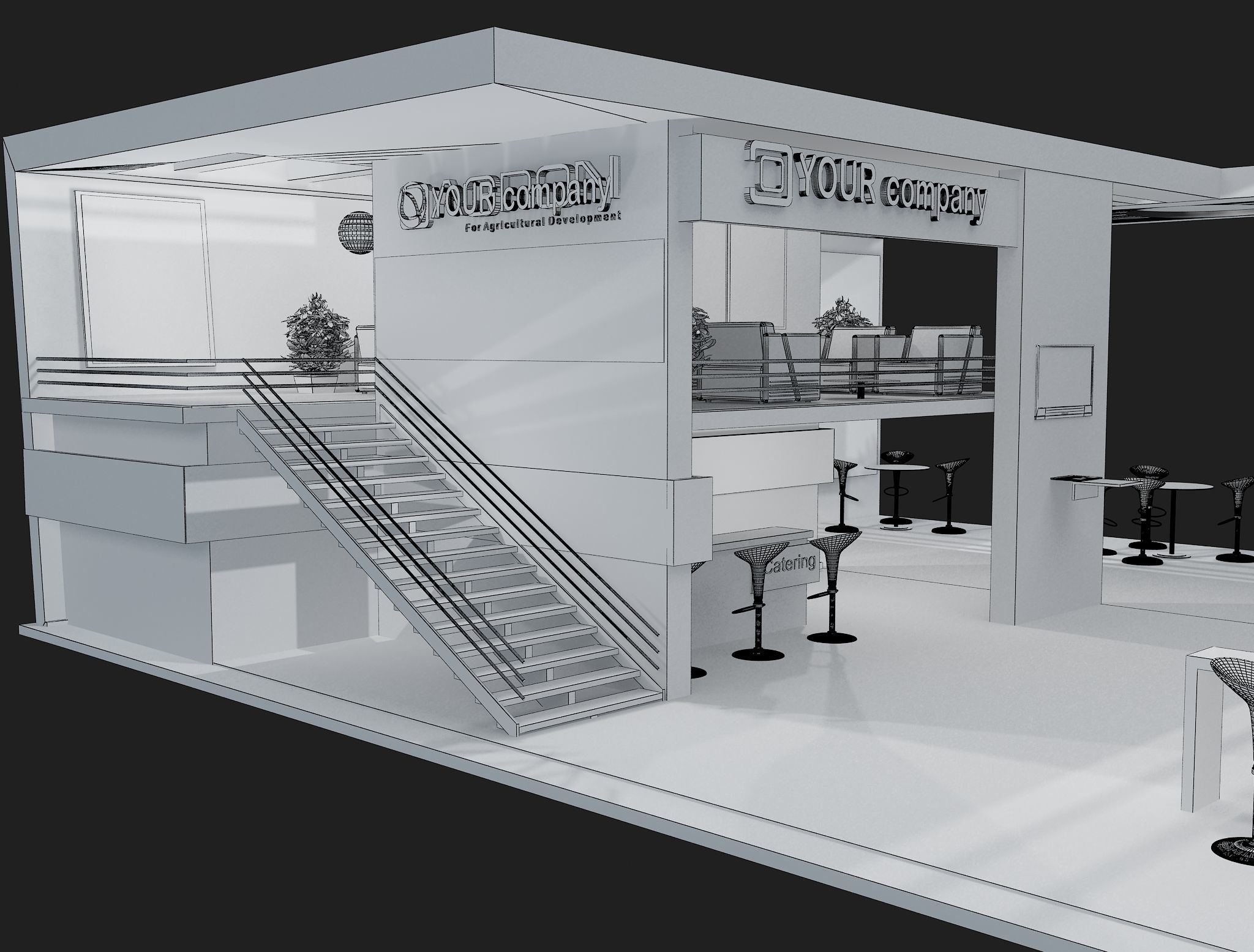 Booth Exhibition Stand a448a 3D model_11
