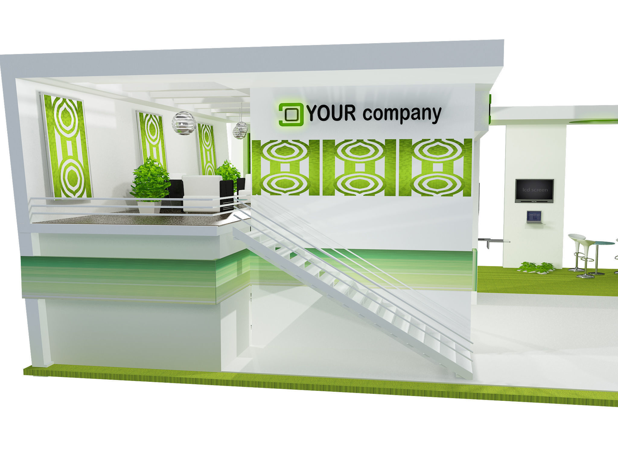 Booth Exhibition Stand a448a 3D model_12