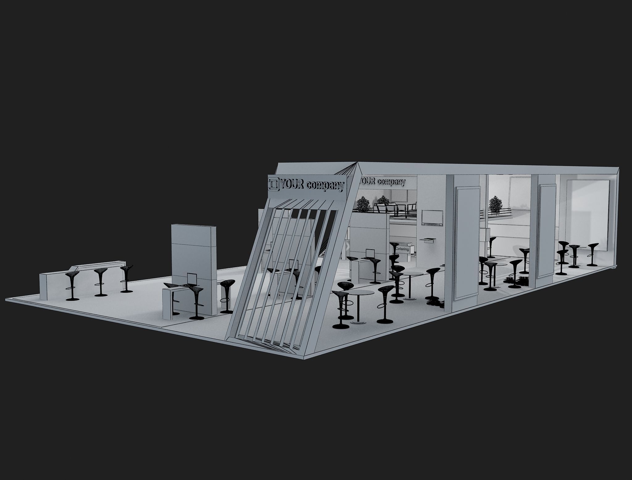 Booth Exhibition Stand a448a 3D model_1