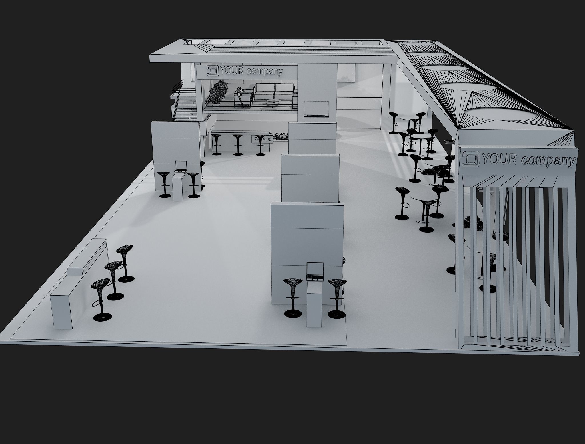 Booth Exhibition Stand a448a 3D model_7