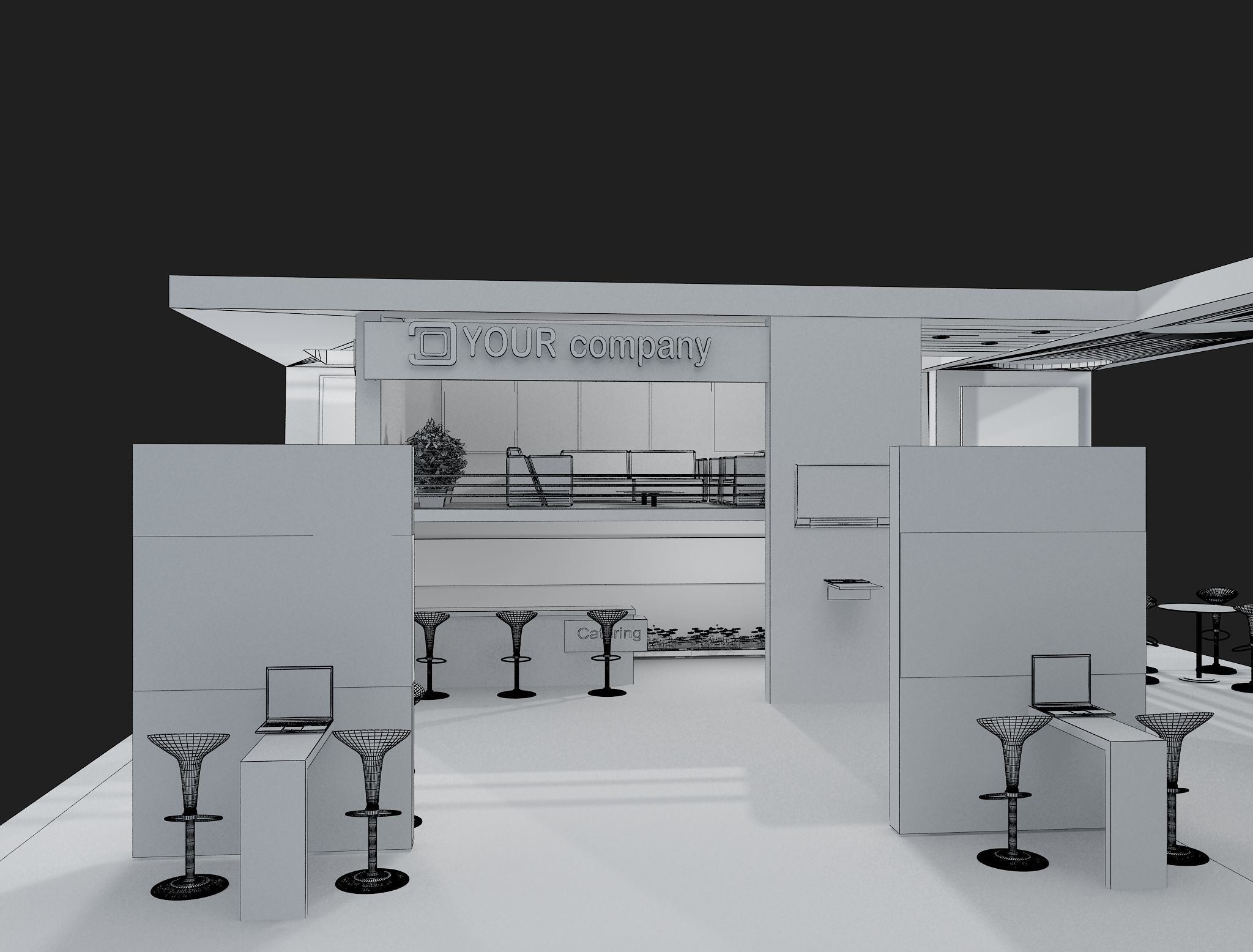 Booth Exhibition Stand a448a 3D model_5