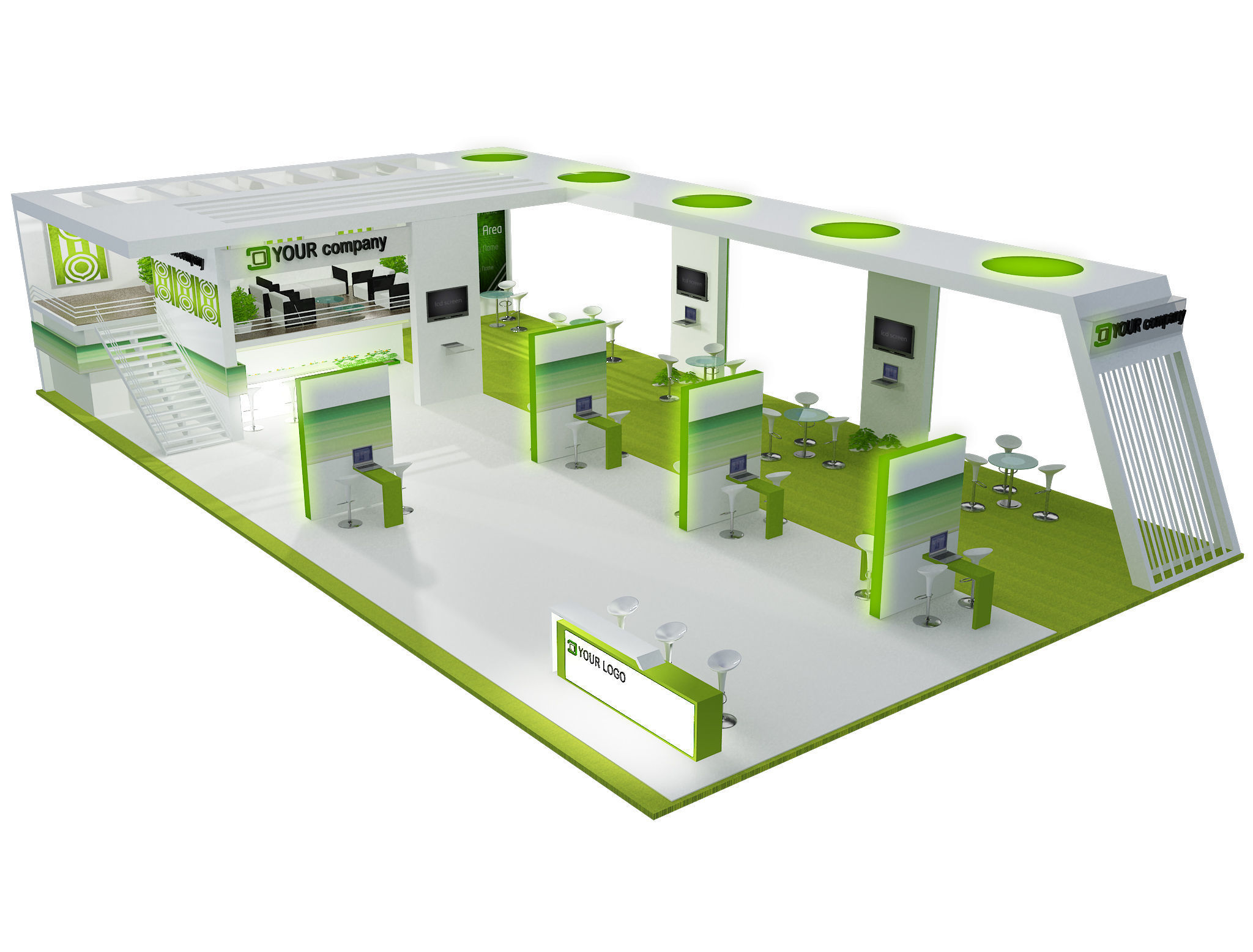 Booth Exhibition Stand a448a 3D model_8