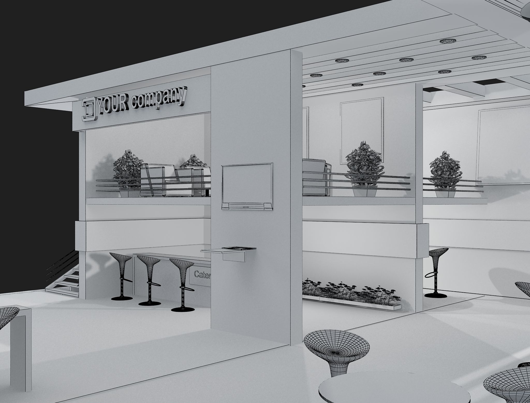 Booth Exhibition Stand a448a 3D model_17