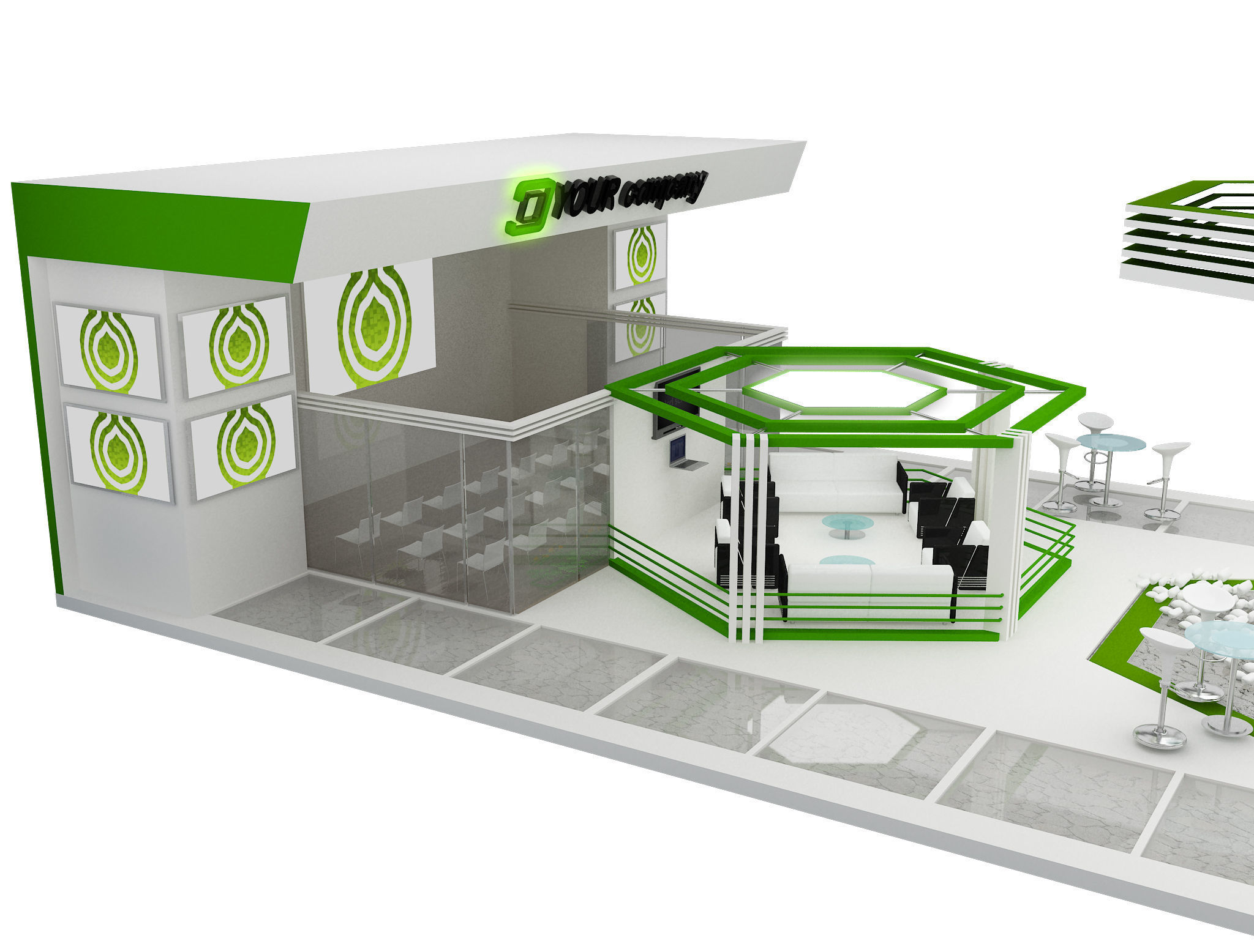 Booth Exhibition Stand a449a  3D model_17