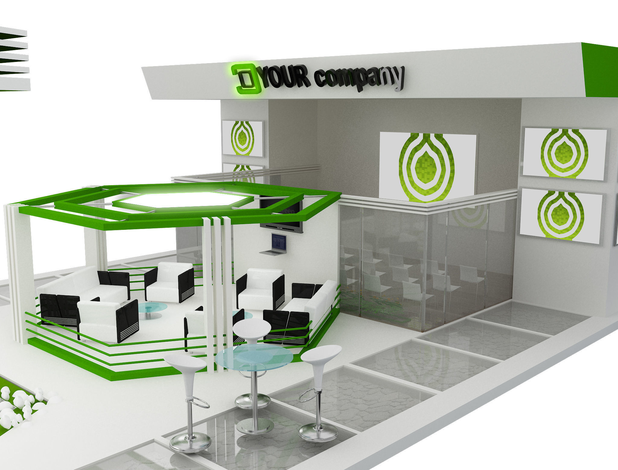 Booth Exhibition Stand a449a  3D model_14