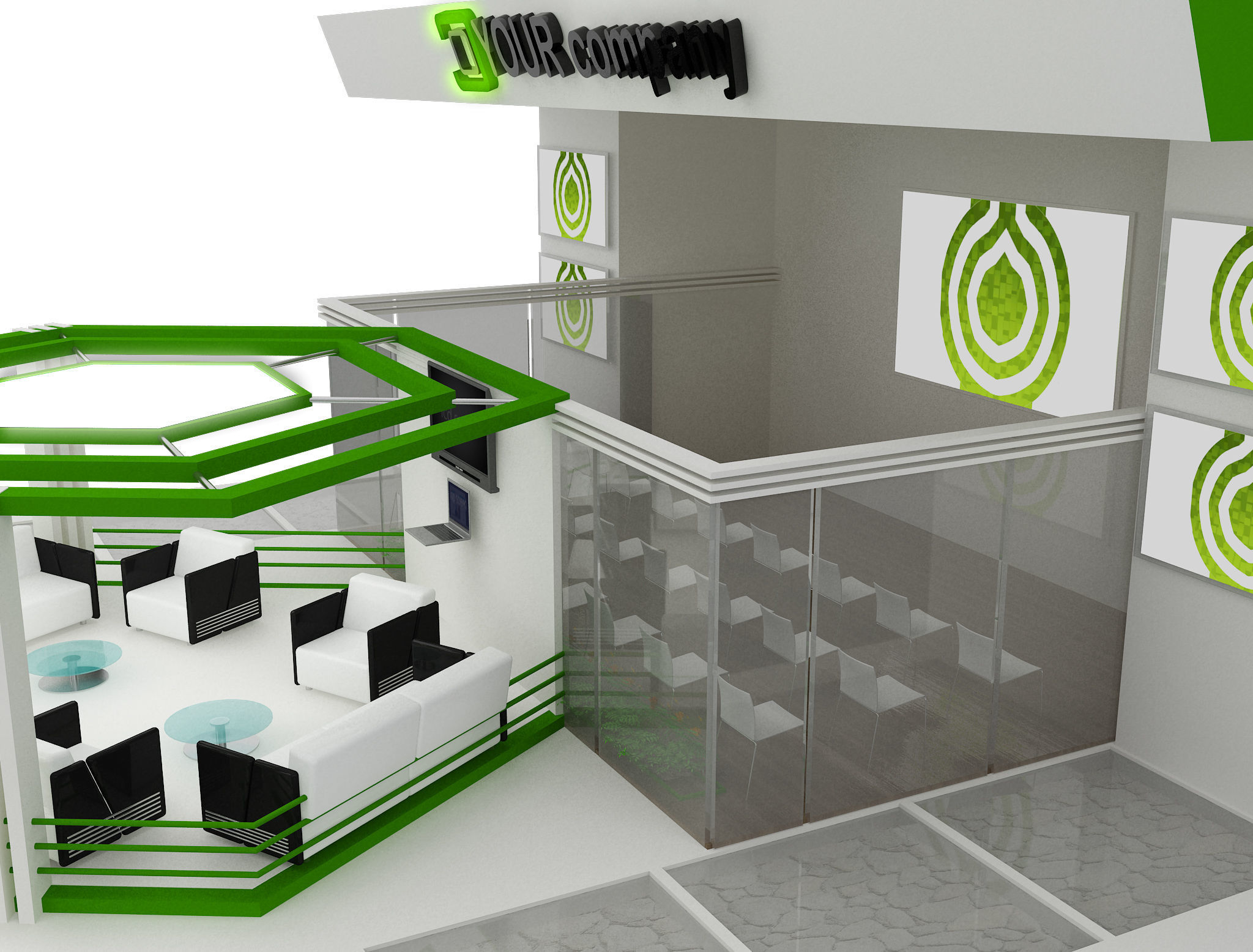 Booth Exhibition Stand a449a  3D model_19