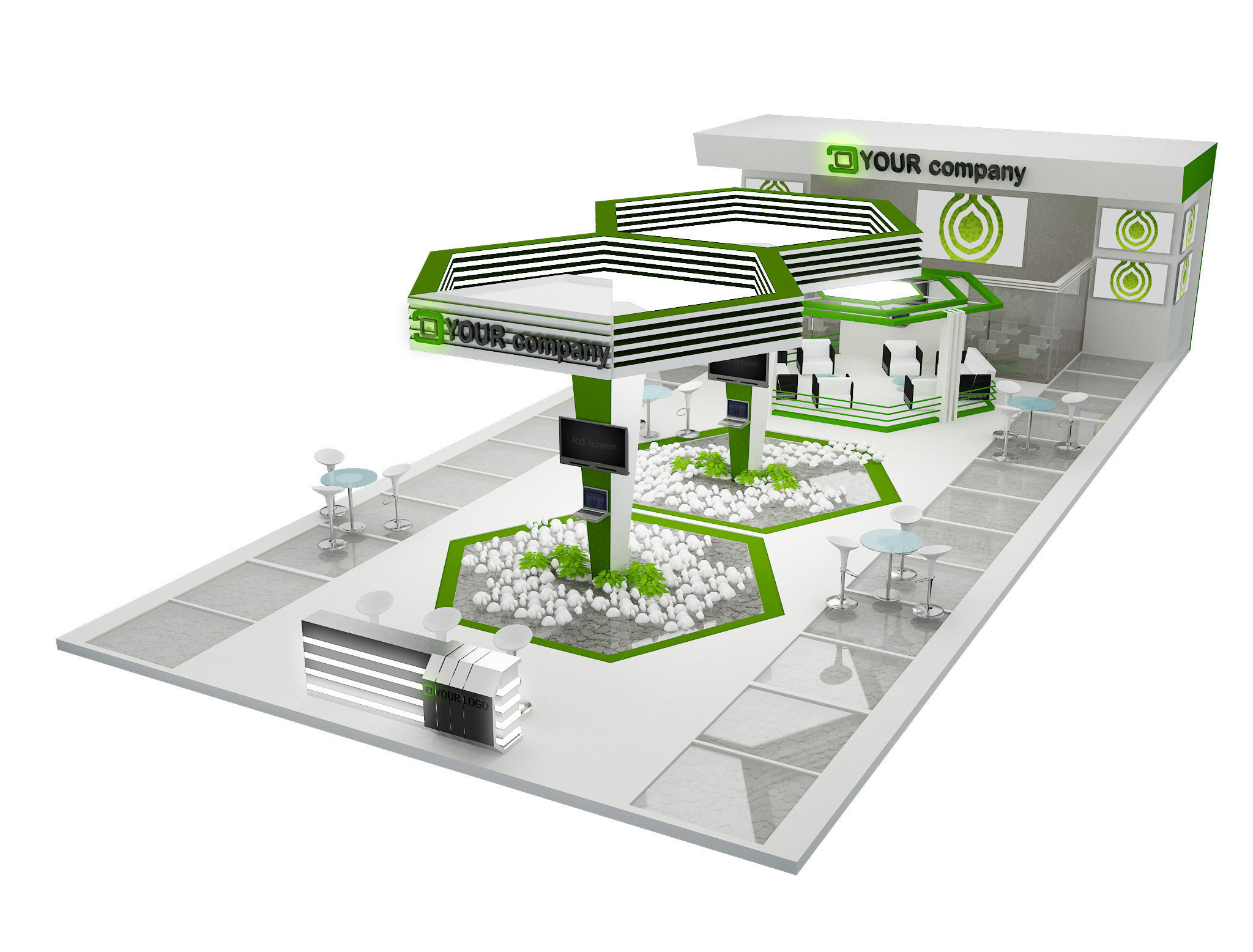 Booth Exhibition Stand a449a  3D model_2