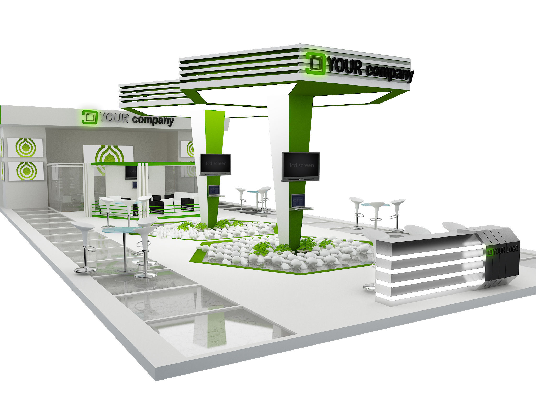Booth Exhibition Stand a449a  3D model_4