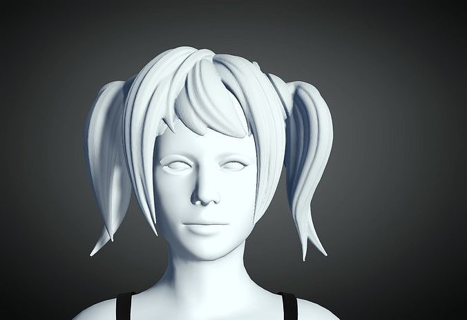 3D Hair style for Female 36 3D model 3D print model