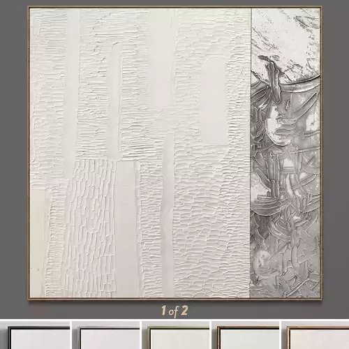 Plaster two square photo frames 66