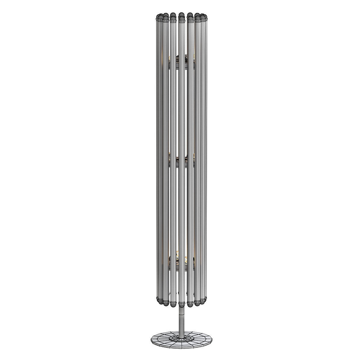 cooper floor lamp with brass rods 3D model_1