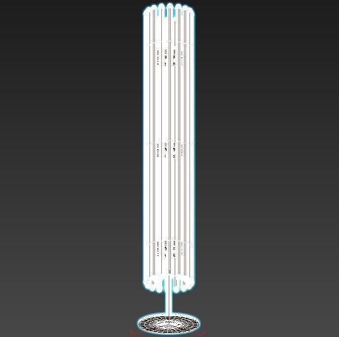 cooper floor lamp with brass rods 3D model_3