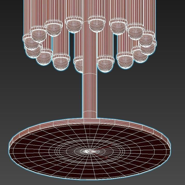 cooper floor lamp with brass rods 3D model_5