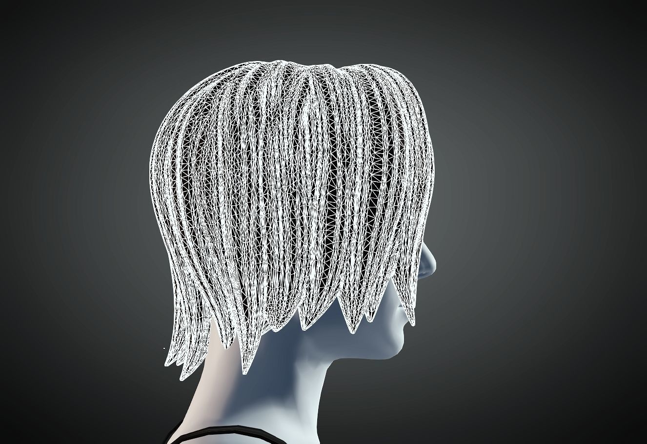 3D Hair style for Female 38 3D model 3D print model_6