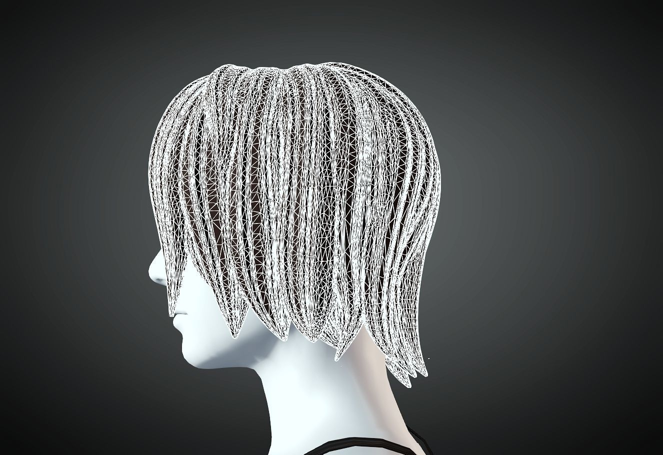 3D Hair style for Female 38 3D model 3D print model_5