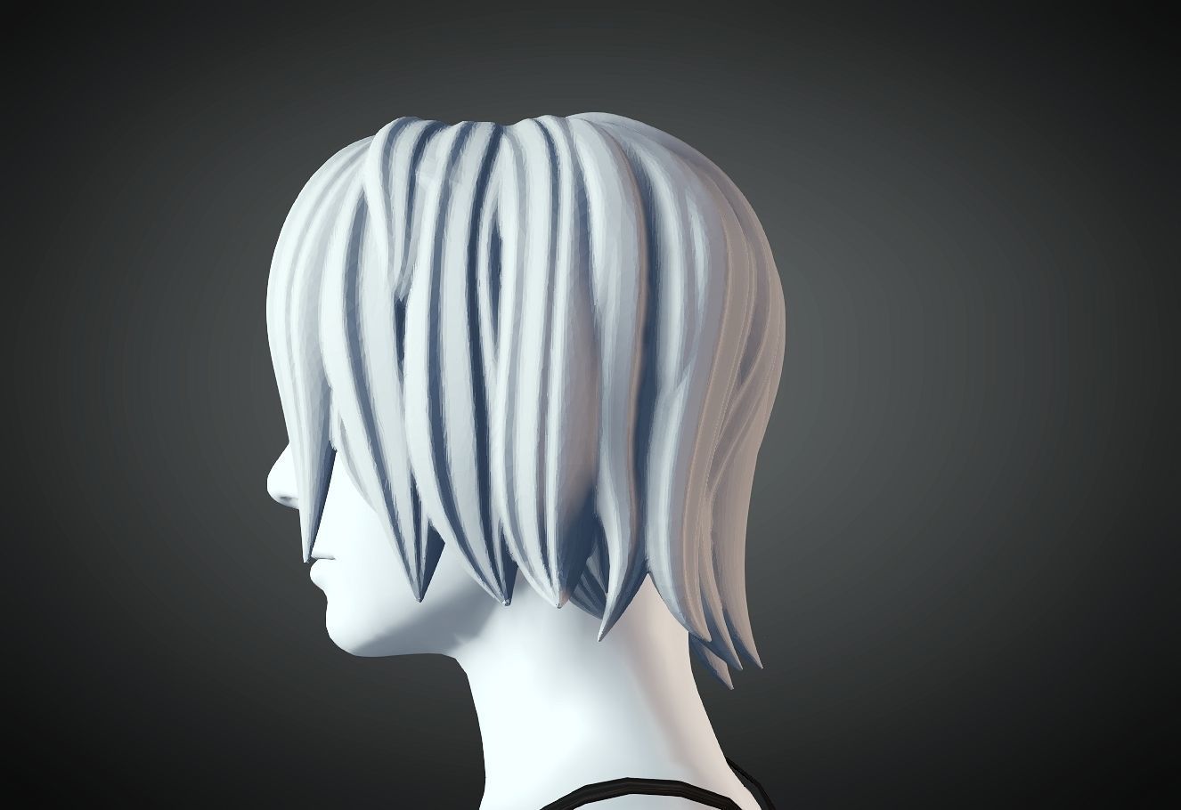 3D Hair style for Female 38 3D model 3D print model_1