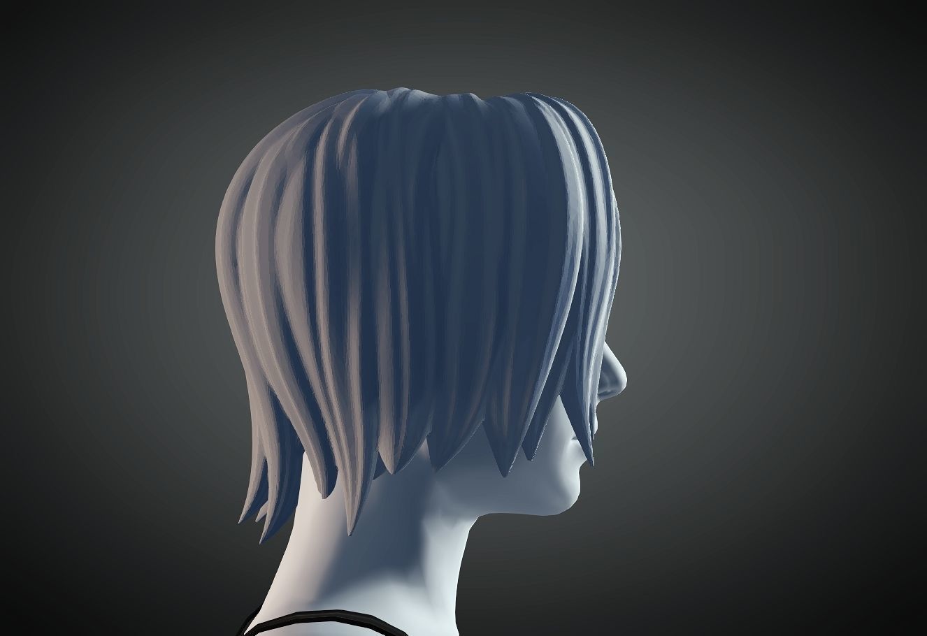 3D Hair style for Female 38 3D model 3D print model_2
