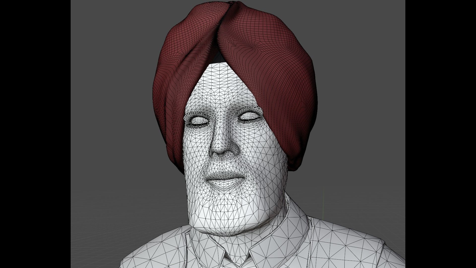 Sikh Sardar ji 3D Character Low-poly 3D model_11