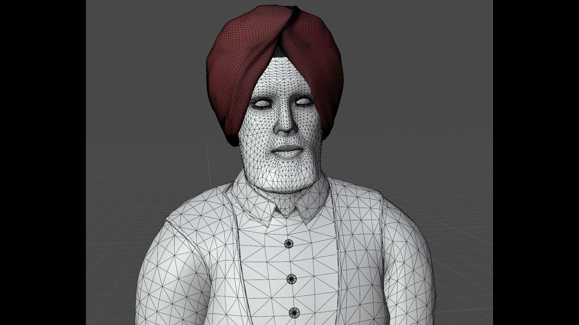 Sikh Sardar ji 3D Character Low-poly 3D model_10